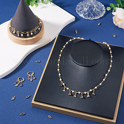 10 ciondolo in ottone con micro pavé di zirconi cubici e occhio di cavallo&nbsp;KK-TADJ0001-26