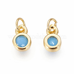 In ottone con charms singoli in zirconi&nbsp;X-ZIRC-F095-03G-01