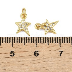 Messing micro pave klar zirkonia charme&nbsp;X-KK-D218-23G-02