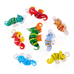 8pcs 8 Arten handgemachte Bunte Malerei-Anhänger&nbsp;LAMP-TA0001-98