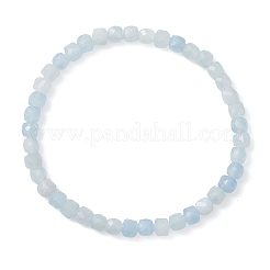Bracelets extensibles en perles d'aigue-marine naturelle pour femmes&nbsp;BJEW-JB13335-02