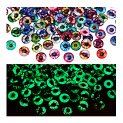 2 Beutel fluoreszierende Glascabochons&nbsp;GGLA-PH0001-74