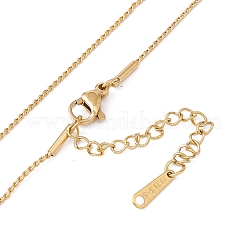 Collier pendentif coeur avec chaînes de corde torsadées&nbsp;NJEW-G074-45G