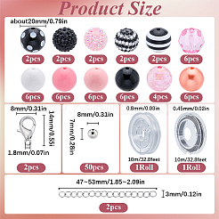 DIY-Schmucksets für runde Armbänder aus Acryl und Harz&nbsp;DIY-SC0026-23