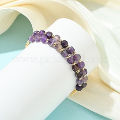 Bracelets manchettes en fil de cuivre enroulé à la française&nbsp;BJEW-JB13984-02