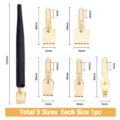 5 plume de stylo à quatre pointes en laiton&nbsp;AJEW-FH0002-75