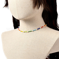Glassamen & Glasperlen Perlenkette für Mädchen Frauen&nbsp;X1-NJEW-TA00007