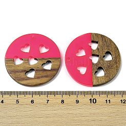 Colgantes de resina y nogal&nbsp;WOOD-I013-05B