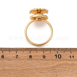 Anillos giratorios de latón con micropavé de circonitas cúbicas&nbsp;RJEW-S636-04G