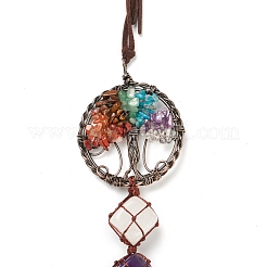 Adorno colgante chakra&nbsp;AJEW-I059-03RG
