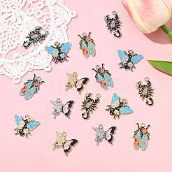 16pcs 8 styles de pendentifs en émail en alliage&nbsp;ENAM-FS0003-95