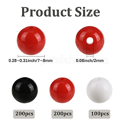 Perles acryliques opaques 3 couleurs&nbsp;MACR-SP0001-94B