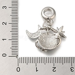 Zahnstangenüberzuglegierungs-Emaille-europäische Anhänger&nbsp;PALLOY-A009-18P