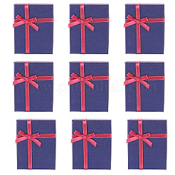 Rechteckige Aufbewahrungsboxen für Schmucksets aus Papier mit Schleife&nbsp;CON-TAC0014-04B