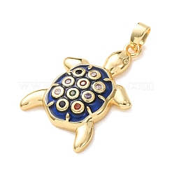 Pendenti in zirconi cubici colorati in micro pavè di ottone&nbsp;KK-C264-11A-G
