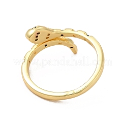 Offener Manschettenring mit Zirkonia-Schlange&nbsp;RJEW-C048-01G