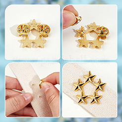 10 spilla a forma di stella in lega per zaini e vestiti&nbsp;JEWB-PH0001-43G
