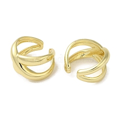 Orecchini a polsino con croce in ottone placcato a cremagliera&nbsp;EJEW-P280-14G