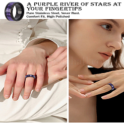 4 anello in acciaio inossidabile per unisex&nbsp;RJEW-LP0001-29