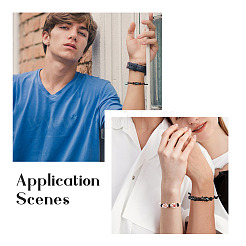 6 Stück verstellbare geflochtene gewachste Polyesterschnur Makramee-Beutel-Armbandherstellung&nbsp;BJEW-FW0001-04