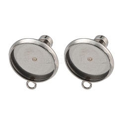 Anlaufgeschützte Ohrstecker aus Edelstahl 201&nbsp;STAS-K279-01D-P