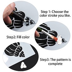 Modèles de pochoirs de peinture de dessin en plastique&nbsp;DIY-WH0158-24