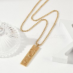 Collane con ciondolo a forma di costellazione rettangolare in zirconia cubica trasparente in acciaio inossidabile 304 per donna e uomo&nbsp;NJEW-S435-01G-D