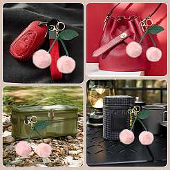 1 x Kirsch-Plüschstoff-Anhänger-Dekoration.&nbsp;HJEW-SZ0001-40C