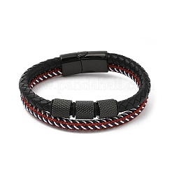 Cuir tressé bracelets multi-brins&nbsp;BJEW-Z081-15EB