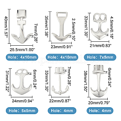 6 Stück 6 Stile Ankerhakenverschlüsse aus 304 Edelstahl&nbsp;STAS-UN0050-80