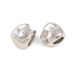Perles européennes en laiton avec zircone cubique de micro pave&nbsp;RB-CBAB488-03P