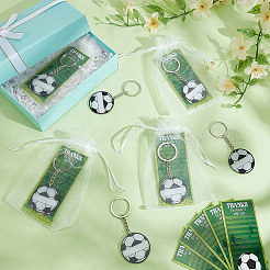 Porte-clés de football en acrylique&nbsp;AJEW-SC0004-14