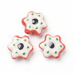 Porcelaine main perles de fleurs brins&nbsp;PORC-G006-16B