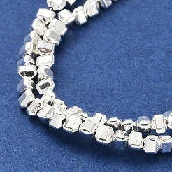 Brins de perles d'hématite non magnétiques synthétiques galvanisées&nbsp;G-U003-14B