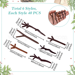 240 pièce de 6 styles de mains de bonhomme de neige en résine&nbsp;DIY-GA0008-15