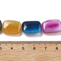 Natürliche gebänderte Achatperlenstränge&nbsp;G-K392-B10-13x18mm