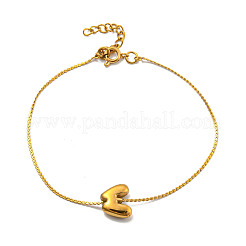 Bracelets à chaîne serpentine en acier inoxydable 304&nbsp;BJEW-H608-01G-W