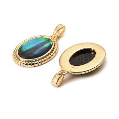 Ovale Anhänger aus natürlicher Paua-Muschel&nbsp;KK-G538-24G