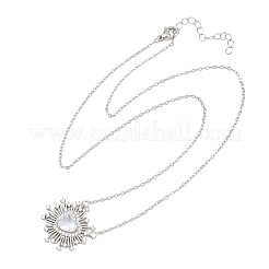 Collares con colgante de corazón de vidrio&nbsp;KK-CBA4547-11P