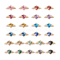 26 Stück 13 Farben Zinklegierung Strass-Anhänger&nbsp;FIND-SW0001-25