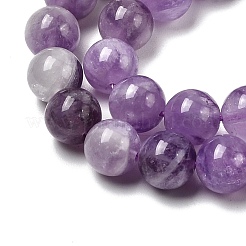 Natürliche runde Perlenstränge aus Lavendel-Amethyst&nbsp;G-O134-08-6mm-01