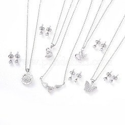304 Edelstahl Schmucksets&nbsp;SJEW-F211-04-P
