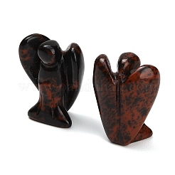 Figurines d'anges sculptées dans de l'obsidienne naturelle en acajou&nbsp;GG-CBA8396-A01