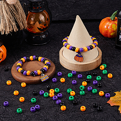 800 Stück 4 Farben Halloween undurchsichtige Kunststoffperlen&nbsp;KY-SP0001-08