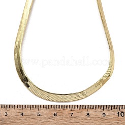 Flache Schlangenkettenhalsketten aus Messing für Damen&nbsp;NJEW-U035-04G