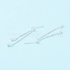 925 Sterling Silber Ohrstecker Zubehör&nbsp;STER-P047-11B-S