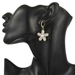 Orecchini a leva con perline in ottone e vetro di vetro.&nbsp;EJEW-MZ00759