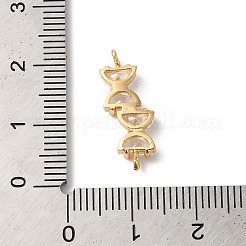 Verbindungsanhänger aus klarem Messing mit Pavé-Fassung&nbsp;KK-C062-080G