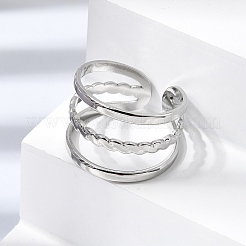 Anillos abiertos para puños de acero inoxidable 304&nbsp;RJEW-P188-02G-P
