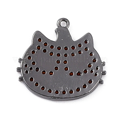 Cremagliera in ottone placcatura pendenti zirconi&nbsp;KK-D031-08B-02